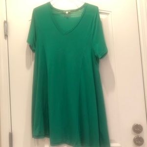 Green T-shirt Dress